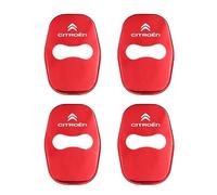 XVBFSC Lot de 4 caches de Serrure de Porte de Voiture pour Citroen C3 Aircross 2017 2018 2019 2020 2021 2022 2023 2024, Protection antirouille Amortisseur de Chocs,Red