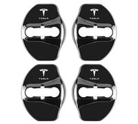 XVBFSC Lot de 4 caches de Serrure de Porte de Voiture pour Tesla Model 3 2020-, Protection antirouille Amortisseur de Chocs,Bla-CK