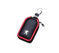XVBFSC Pochette Porte-Clés pour Peugeot 206 207 307 308 3008 4008 5008 GT-Line, Pochette Voiture Protection Clef Étui Clé Voiture Portable Étui de Protection Clef,Red