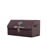 XVBFSC Sac D'organisation de Coffre de Voiture pour Alfa Romeo Giulia Stelvio Giulietta 159 147 156 166 GT Tonale, Rangez Vos Affaires Grande Capacité Pliable Étanche,Brown-M