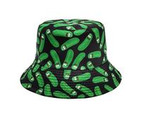 Xvbhaq Chapeau bob unisexe, cornichon Rick, chapeau de soleil, cornichon, concombre, imprimé réversible, chapeau de pêcheur pour homme et femme, casquette de plage pour l'extérieur, la pêche, les