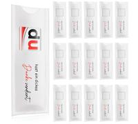 Xvbhaq Lot de 15 sacs cadeaux en feutre « Du hast ein dickes Danke verdient » - Emballage de remerciement précieux pour collègues, enseignants et employés, sans confiseries (blanc)