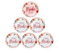 Xvbhaq Lot de 6 badges JGA avec Bride to Be & Team - Accessoires JGA pour femme - Pour enterrement de vie de jeune fille, enterrement de vie de jeune fille, fête de mariage, fête de fiançailles