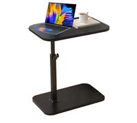 xvC Table D'appoint De Forme - De L'extrémité Tournante À 360 Degrés Pour Les Petites Pièces | Table De Canapé De Sauvegarde D'espace Mince, Bureau Canapé Multifonctionnel Avec Cadre Stable, Con