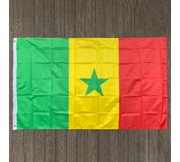 Xvggdg 90x150cm drapeau du sénégal 3x5 pieds drapeau de football Super Poly drapeau en Polyester intérieur extérieur BLANC