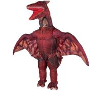 XVHOAB 1pc Dinosaur Costume Red Pterodactyle gonflable Dinosaure Costume Funny Blow Up Halloween Costumes For Party Halloween Cosplay