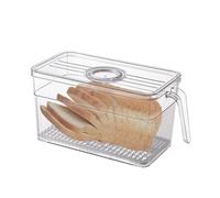 XVHOAB Conteneur de rangement de pain Temps d'enregistrement Récipient à pain avec couvercle pour couvercle pour comptoir cuisine Stockage portable à l'air pour cookies toast faits maison clairs