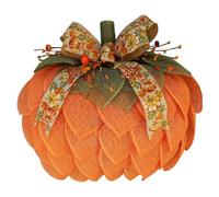 XVHOAB Couronnes d'halloween pour Porte d'entrée, Couronne de Citrouille de la Ferme Toile Jute avec Arc et Baies, Couronne Porte 'Automne Suspendue pour Le décor Thanksgiving 'Halloween