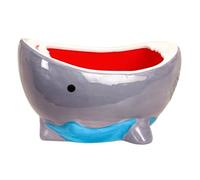 XVHOAB Grand bol décoratif, bol de fruits mignons en céramique de 40oz avec base non glissée, plateau clé en douceur à usage, décor requin dessins animés pour le coucher du salon d'entrée