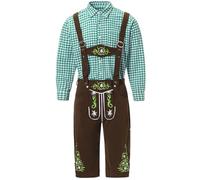 XVHOAB Oktoberfest Tenues Hommes, Costumes Traditionnels allemands de Lederhosen Bavarian pour Hommes avec des Sangles réglables, idéal pour Le Festival de la bière d'halloween, L