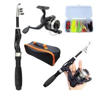 XVHOAB Pole de pêche pour Enfants 4pcs / Ensemble Télescopique Portable Mini Kids Pissing Rod Starter Set Guide Guide Ring Fibre Vergure Lure Rod pour débutant