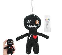 XVHOAB Poupées vaudou, 5 poupées vaudoues drôles au Crochet avec Aiguilles et Corde Suspendue, Cadeaux d'inspiration positifs pour Les collègues d'amis, décorations 'Halloween
