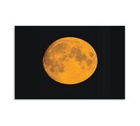 XVHOGAS Impression sur toile « Phase de lune dorée » - Astronomie et art 2 - Décoration murale pour salon, chambre à coucher - 50 x 75 cm