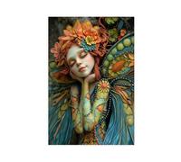 XVHOGAS Poster sur toile Joyful Magic Forest Fairy - Décoration pour chambre à coucher, bureau, chambre - Cadeau - 60 x 90 cm