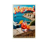 XVHOGAS Poster sur toile The Art of Negroni Cocktails - Décoration murale pour salon, chambre à coucher - 30 x 45 cm