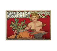 XVHOGAS Poster vintage sur toile Waverley Cycles - Décoration murale pour salon, chambre à coucher - 20 x 30 cm