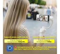 Xview M4 Écran De Surveillance Magnétique Téléphone Vlog Selfie 4K/1080P - Caméra Arrière Sans Fil 50M, Rotation 180°, Batterie 3H, Compatible Iphone/Android Pour Tiktok/Youtube (R[PPJ01027]