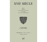 XVIIe siècle 2000, n° 209 De l'imaginaire du jardin classique - Collectif - Puf - broché - Revue