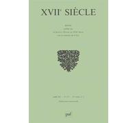 XVIIe siècle 2007, n° 235 Tome 235 - Collectif - Puf - broché - Revue