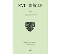 XVIIe siècle 2010, n° 249 La famille au XVIIe siècle en Europe - Collectif - Puf - broché - Revue