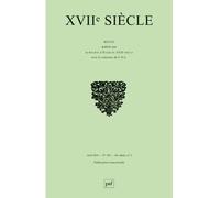 XVIIe siècle 2014, n° 263 Le père Rapin : bilan critique - Collectif - Puf - broché - Revue