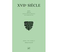 Xviie Siècle N° 259, Avril 2013