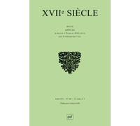 Xviie Siècle N° 260, Juillet 2013 - Relire Malherbe