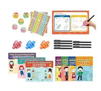 Xvilmaun Cahier de Pratique d'Écriture pour Éducatifs d'Écriture Rainurés | Cahier d'exercices préscolaire pour Maison Maternelle Salle de arçons Filles Lecture