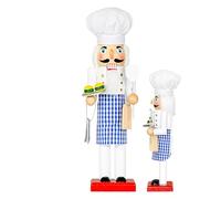 Xvilmaun Casse-Noisettes Chef, Collectible de Chef Cuisinier Case-Noix de 36 cm, Ornements Collectionnables Décorations De Fêtes pour Manteau De Cheminée, Étagère, Centre De Table, Maison Et Fête De