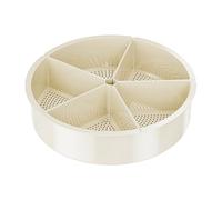 Xvilmaun Plateau à goûter rotatif - Plateau tournant à 5 compartiments - Plateau à légumes rotatif - pour fêtes, divertissement, pique-nique, camping, Noël, Thanksgiving, voyage