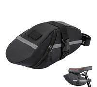 Xvilmaun Sacoche de vélo sous le siège, sacoche de selle de VTT - Bandes réfléchissantes - Sac de rangement de vélo de montagne imperméable en tissu Oxford de haute capacité pour
