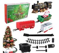 Xvilmaun Train de Noël pour Sapin Musique Père Noël Voie Et Interactifs | Pendant Les Fêtes Train À Jouer Autour Du Sapin Pour Maison Maternelle hambre Fête Garçons