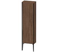 Duravit XViu XV1315 Armoire mi-haute verticale, 400x240 mm, hauteur 1330 mm, 1 butÃ©e de porte gauche, Couleur (avant/corps): noir mat/noyer foncÃ© - XV1315LB221