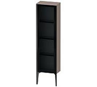 XViu Duravit 40x24x133cm de XV1365LB243 haute armoire, porte en verre, noir mat, porte sur la gauche, le basalte mat