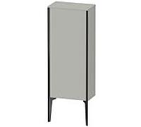 Duravit XViu XV1305 Armoire mi-haute verticale, 400x240 mm, hauteur 890 mm, 1 butÃ©e de porte droite, Couleur (avant/corps): noir mat / bÃ©ton gris mat gris mat - XV1305RB207