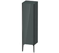 XViu Duravit 40x36x133cm de XV1325RB238 haute armoire, noir mat, porte à droite, Dolomiti gris brillant haut