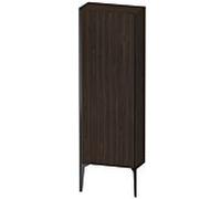 XViu Duravit 50x133x24cm de XV1316LB269 haute armoire, 2000 porte, noir mat, arrêt à gauche, noyer brossé