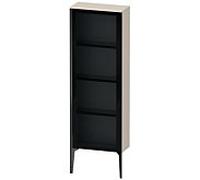 Duravit XViu XV1366 Armoire mi-haute avec porte vitrée verticale, pivotante à gauche, 500x240 mm, hauteur 1330 mm, XV1366LB291, Couleur: noir mat/taupe