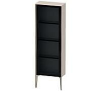Duravit XViu XV1366 Armoire mi-haute avec porte vitrÃ©e, verticale, articulÃ©e Ã droite, 500x240 mm, hauteur 1330 mm, Couleur (avant/corps): champagne mat/taupe - XV1366RB191
