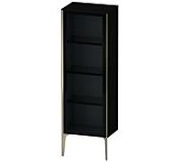 Duravit XViu XV1368 Armoire mi-haute avec porte vitrÃ©e, verticale, articulÃ©e Ã droite, 500x360 mm, hauteur 1330 mm, Couleur (avant/corps): champagne mat/noir brillant brillant - XV1368RB140