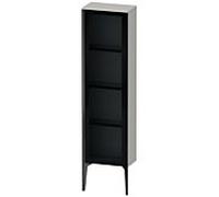 XViu Duravit armoire haute XV1365RB207 40x24x133cm, porte en verre, noir mat, porte à droite, gris mat béton