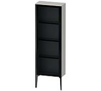 XViu Duravit armoire haute XV1366RB207 50x24x133cm, porte en verre, noir mat, porte à droite, gris mat béton