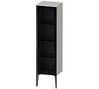 XViu Duravit armoire haute XV1367RB207 40x36x133cm, porte en verre, noir mat, porte à droite, gris mat béton