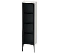 XViu Duravit haute XV1365LB285 40x24x133cm, porte en verre, noir mat, porte à gauche, blanc brillant