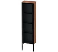 Duravit XViu XV1365 Armoire mi-haute avec porte vitrée verticale, à charnières à droite, 400x240 mm, hauteur 1330 mm, XV1365RB279, Couleur: noir mat/noyer naturel