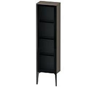 Duravit XViu XV1365 Armoire mi-haute avec porte vitrée verticale, à charnières à droite, 400x240 mm, hauteur 1330 mm, XV1365RB289, Couleur: noir mat/gris fluo gris hgl.