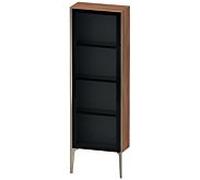 Duravit XViu XV1366 Armoire mi-haute avec porte vitrÃ©e, verticale, articulÃ©e Ã droite, 500x240 mm, hauteur 1330 mm, Couleur (avant/corps): champagne mat/noix de Grenoble naturel - XV1366RB179