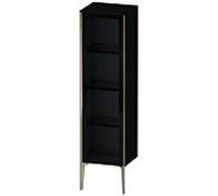 XViu Duravit haute XV1367LB140 40x36x133cm, porte vitrée, champagne mat, porte à gauche, noir brillant