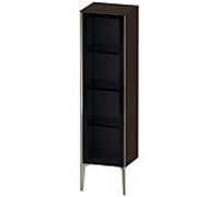 XViu Duravit haute XV1367RB169 40x36x133cm, porte vitrée, champagne mat, porte à droite, noyer brossé