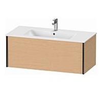 XViu Duravit vasque XV40270B212 101 x 40 x 48 cm, 2000 brossé, coulissant match1, suspendu, noir mat